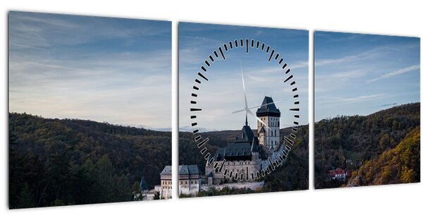 Slika Karlštejna (sa satom) (90x30 cm)
