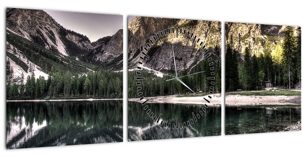 Slika jezera u planinama (sa satom) (90x30 cm)