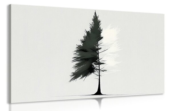 Slika minimalističko crnogorično stablo