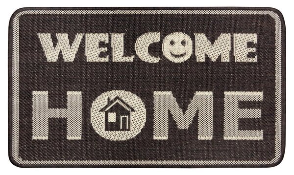 Smeđi otirač Hanse Home Weave Smiley Welcome, 50 x 80 cm