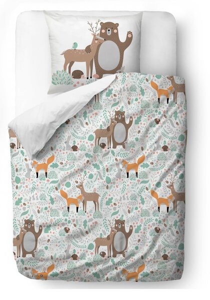 Dječja posteljina od pamučnog satena Mr. Little Fox Fox Dear Friends, 140 x 200 cm
