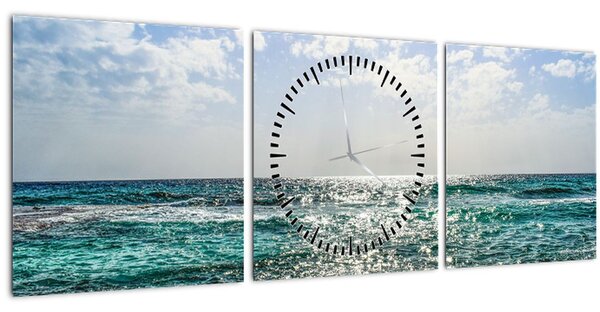 Slika površine mora (sa satom) (90x30 cm)