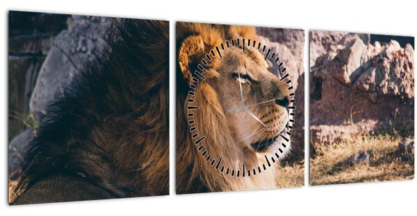 Slika ležećeg lava (sa satom) (90x30 cm)