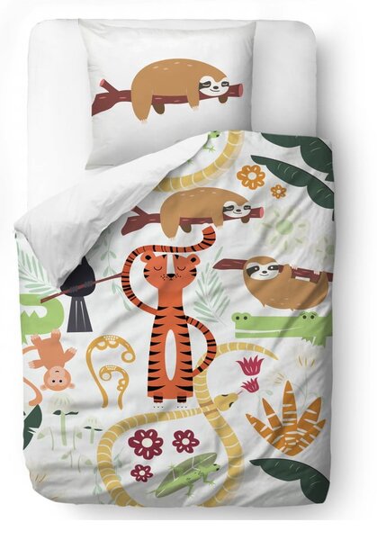 Dječja pamučna posteljina Mr. Little Fox Rain Forest Animals, 100 x 130 cm