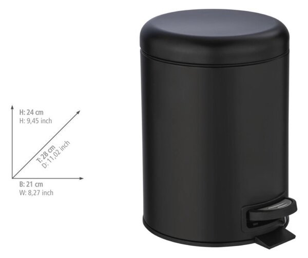 Crna kanta za otpatke Wenko Leman, 5 l