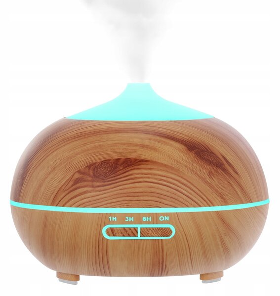 Led rgb vlažilec zraka difuzor 400ml + daljinski upravljalec in eterična olja - malatec