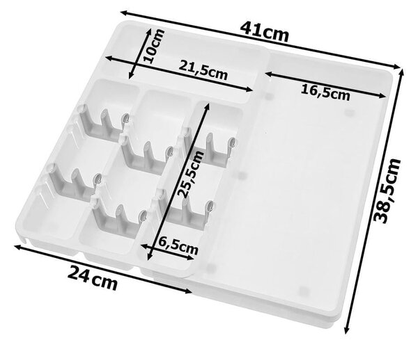 Nastavljiv kuhinjski organizator predala za jedilni pribor do 41cm - verk group