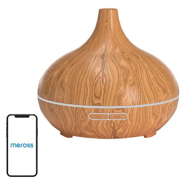 Pametni wi-fi difuzor eteričnih olj led rgb vlažilec zraka 400ml alexa google assistant - meross