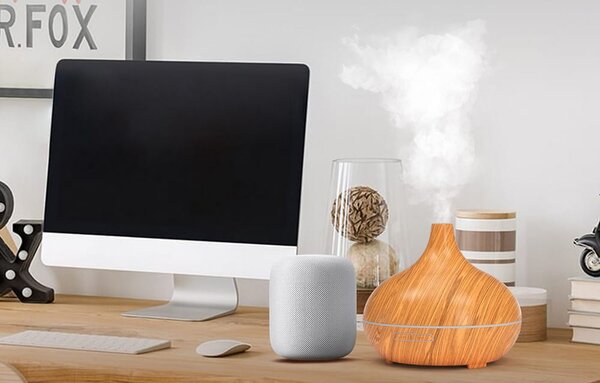 Pametni wi-fi difuzor eteričnih olj led rgb vlažilec zraka 400ml alexa google assistant - meross