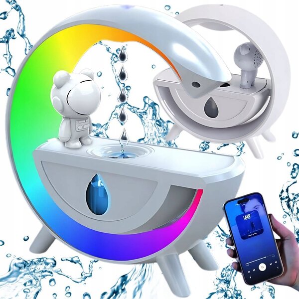4v1 led rgb difuzor svetilka in bluetooth zvočnik 350ml usb astronavt - verk group