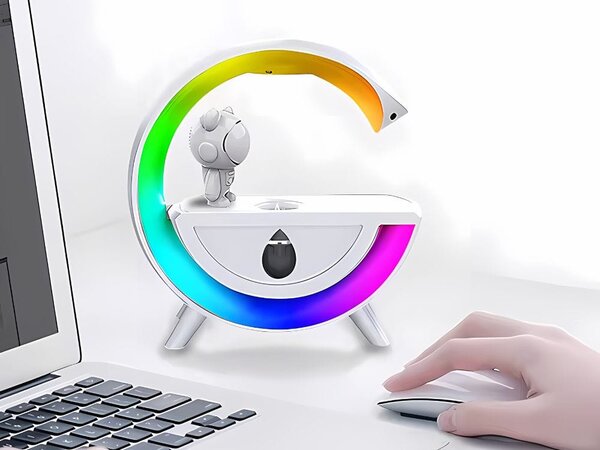 4v1 led rgb difuzor svetilka in bluetooth zvočnik 350ml usb astronavt - verk group