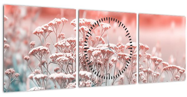 Slika - Livadsko cvijeće (sa satom) (90x30 cm)