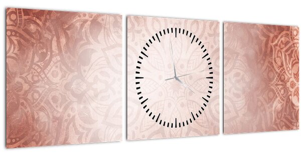 Slika - Ružičasta mandala (sa satom) (90x30 cm)
