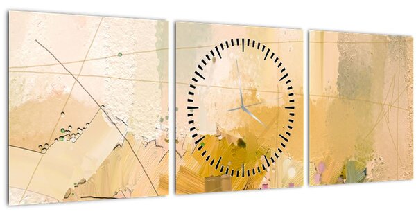 Slika - Abstrakcija, oljna slika (sa satom) (90x30 cm)
