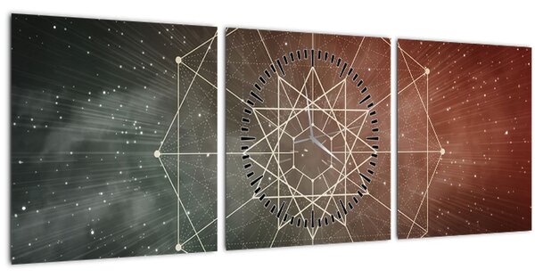 Slika - Kozmični dodekagram (sa satom) (90x30 cm)