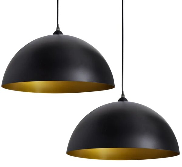 Stropne svjetiljke s Stropna rasvjeta 2 kom. Black Metal - Crna