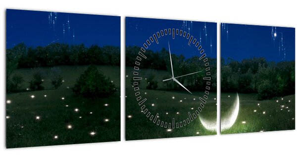 Slika - Padajoče nebo (sa satom) (90x30 cm)