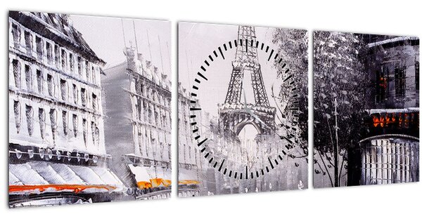 Slika - Oljna slika, Pariz (sa satom) (90x30 cm)