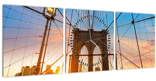 Slika - Brooklynski most, Manhattan, New York (sa satom) (90x30 cm)