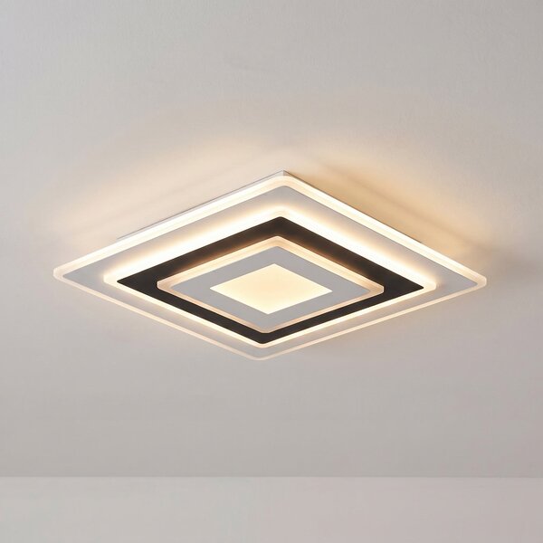 Lindby LED stropna svjetiljka Rebeka, 50 x cm, CCT, prigušljiva, prigušiva, Bijela, Dnevni boravak/blagovaonica, Plastika