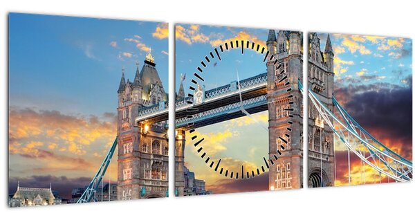 Slika - Tower Bridge, London, Anglija (sa satom) (90x30 cm)