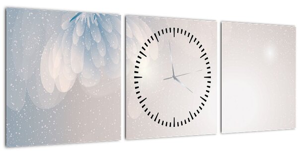 Slika - Snežne rože (sa satom) (90x30 cm)