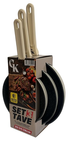 Grill King Ceramic 3u1 set tava s keramičkim premazom (20/24/28 cm)