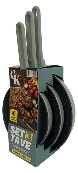 Grill King Ceramic 3u1 set tava s keramičkim premazom (20/24/28 cm)