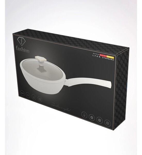 Berlinger Haus Fashion Matte Cream Gold non-stick duboka tava s poklopcem