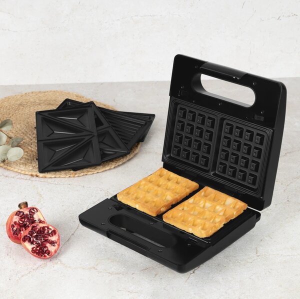 Berlinger Haus Black Rose 3u1 višefunkcionalni električni grill pekač (grill, sandwich, waffle)