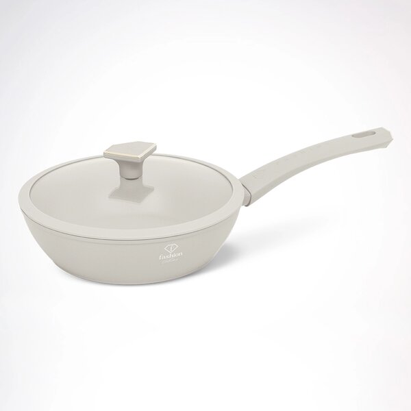 Berlinger Haus Fashion Matte Cream Gold non-stick duboka tava s poklopcem