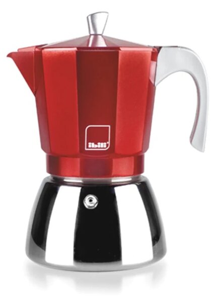 Ibili Elba Red kafetijera, 3 šalice