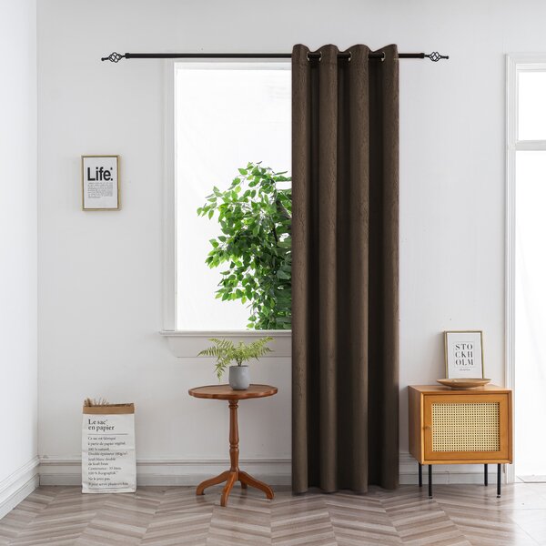 Zatemnjujuća zavjesa DUNES VELVET 140x250 cm, smeđa Sistem za vješanje: Metalni prstenovi