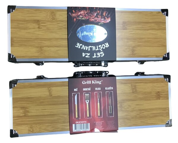 Grill King BBQ Essentials 4u1 set za roštiljanje u kutiji