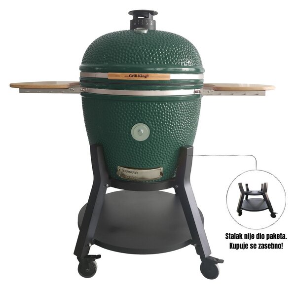 Grill King Kamado EGG PRO ULTRA 29" Series III keramički roštilj s dimilicom + bogata oprema, 74 cm