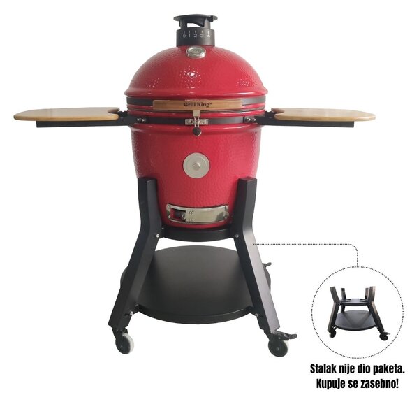 Grill King Kamado EGG PRO MIDI 22" Series III keramički roštilj s dimilicom + bogata oprema, 56 cm