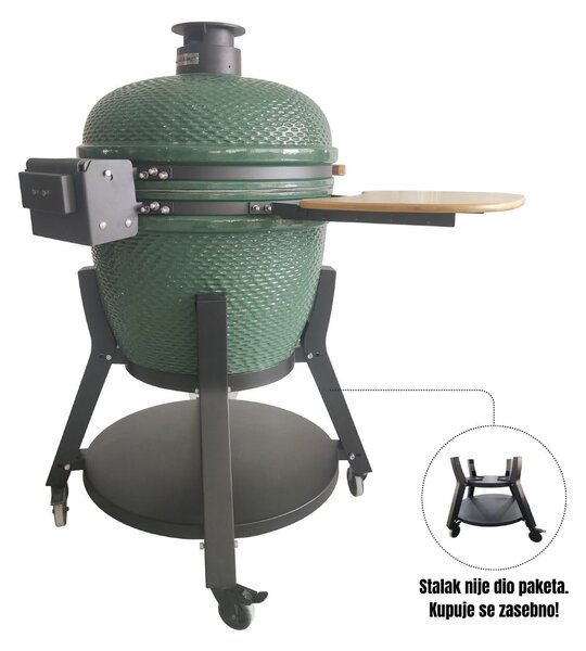 Grill King Kamado EGG PRO MAX 24" Series III keramički roštilj s dimilicom + bogata oprema, 61 cm