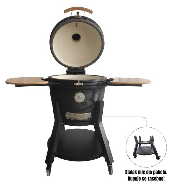 Grill King Kamado EGG PRO MAX 24" Series III keramički roštilj s dimilicom + bogata oprema, 61 cm