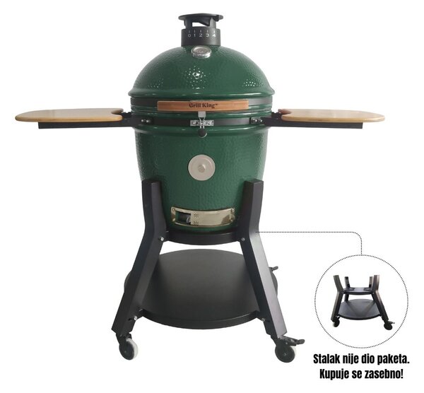 Grill King Kamado EGG PRO MIDI 22" Series III keramički roštilj s dimilicom + bogata oprema, 56 cm