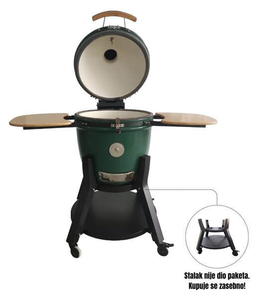 Grill King Kamado EGG PRO MIDI 22" Series III keramički roštilj s dimilicom + bogata oprema, 56 cm