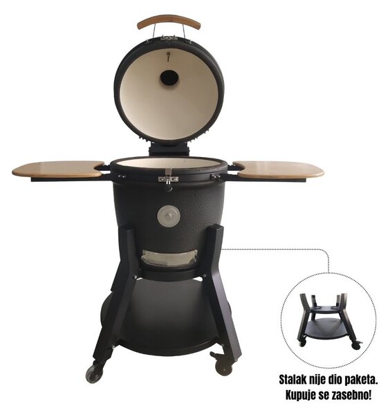 Grill King Kamado EGG PRO MIDI 22" Series III keramički roštilj s dimilicom + bogata oprema, 56 cm