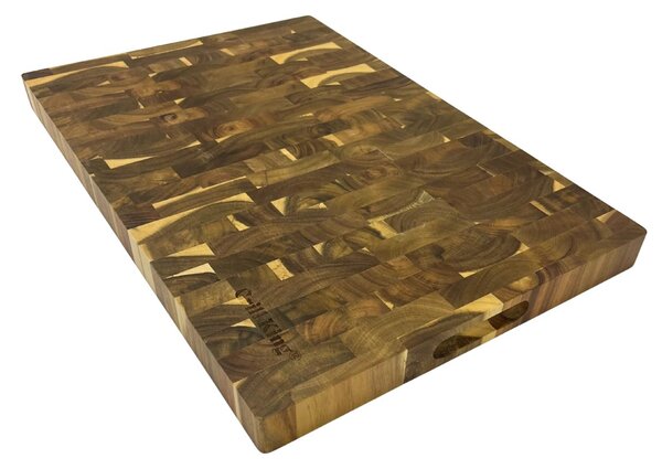 Grill King Chef Pro End-grain četvrtasta masivna kuhinjska daska s dva lica, 60x40 cm