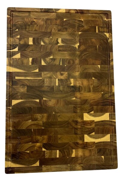 Grill King Chef Pro End-grain četvrtasta masivna kuhinjska daska s dva lica, 60x40 cm