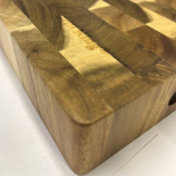Grill King Chef Pro End-grain četvrtasta masivna kuhinjska daska s dva lica, 35x23 cm
