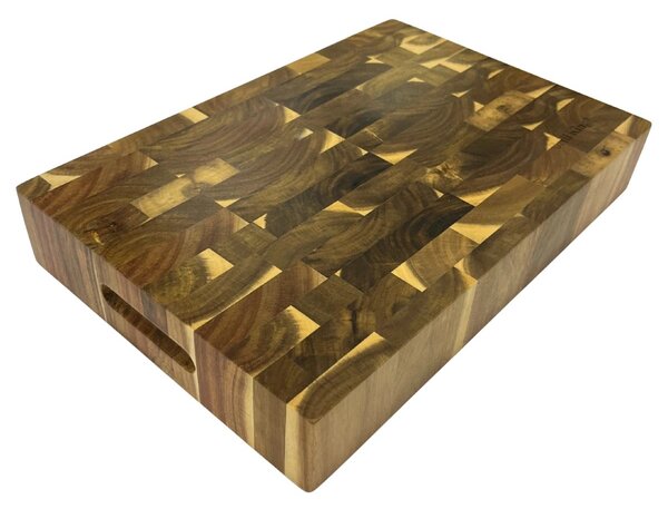 Grill King Chef Pro End-grain četvrtasta masivna kuhinjska daska s dva lica, 45x30 cm