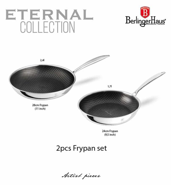 Berlinger Haus Hexagon (3D inox matrica) non-stick 2u1 set tava