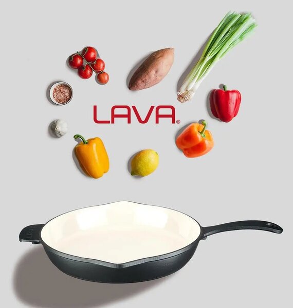 Lava okrugla višenamjenska grill tava s odljevnim kanalima