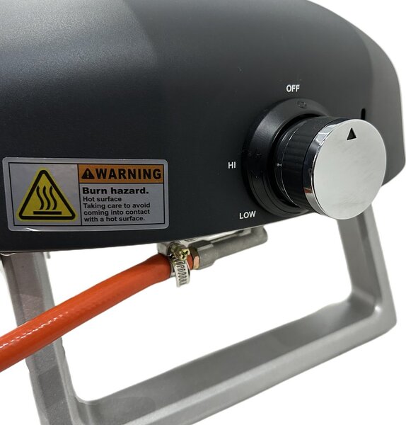 Grill King Pizzaiolo 16" SERIES III klasična plinska pizza pećnica s termometrom + plinski regulator s crijevom