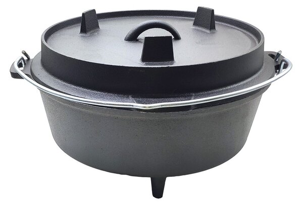 Grill King Outdoor BBQ kamperski Dutch oven od lijevanog željeza, emajlirani, 31 cm