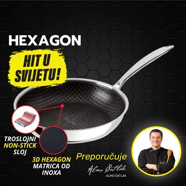 Berlinger Haus Hexagon (3D inox matrica) non-stick tava